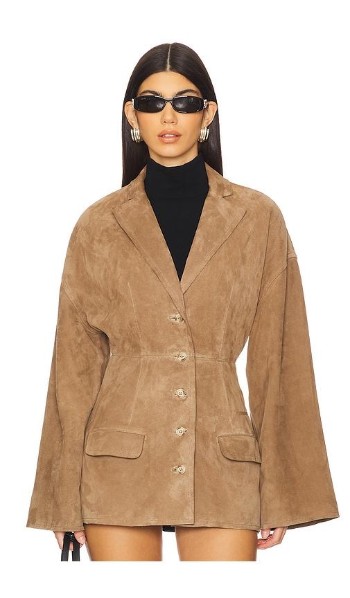EAVES Salta Suede Jacket in Tan by EAVES