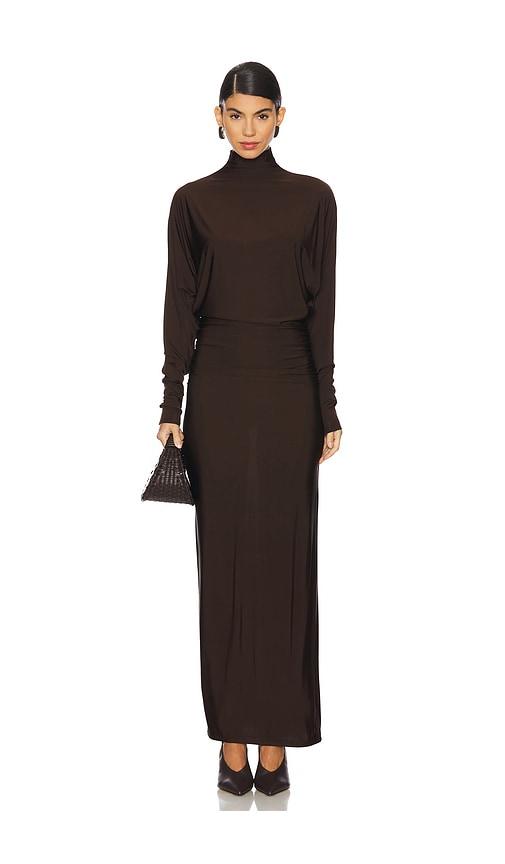 EAVES Shir Dress in Brown by EAVES