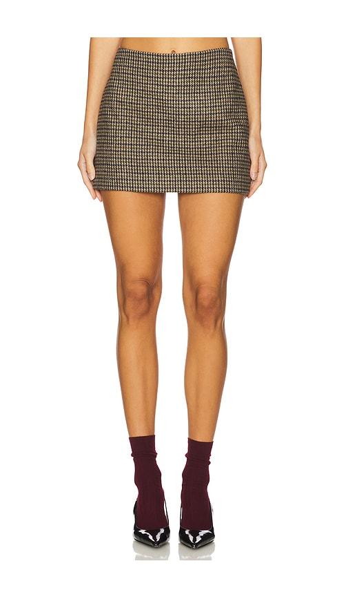 EAVES Stav Mini Skirt in Tan by EAVES