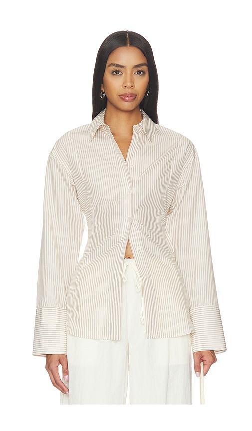 EAVES Tilda Shirt in White,Orange by EAVES