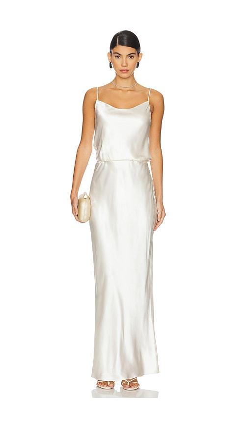 EAVES Yarden Silk Maxi Dress in Ivory by EAVES