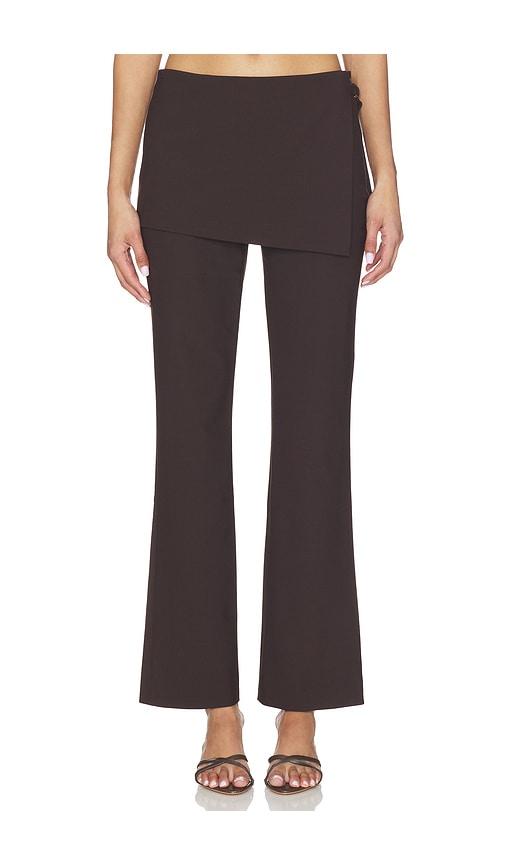 EAVES x Jasmine Tookes Dana Apron Pant in Brown by EAVES