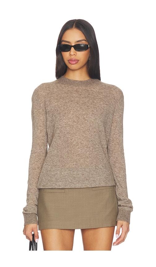 EAVES x Jasmine Tookes Kathryn Light Knit Crewneck in Taupe by EAVES