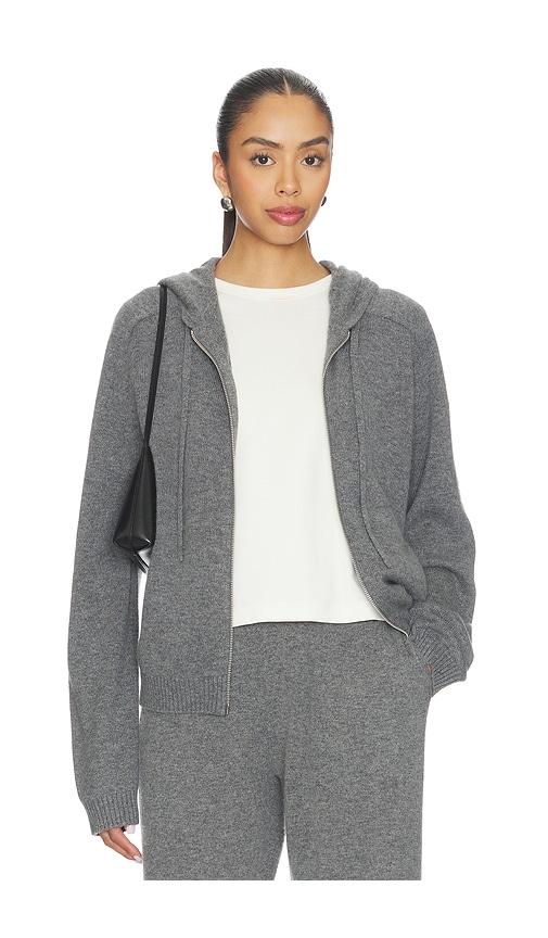 EAVES x Jasmine Tookes Milah Wool Cash Zip Up in Grey by EAVES