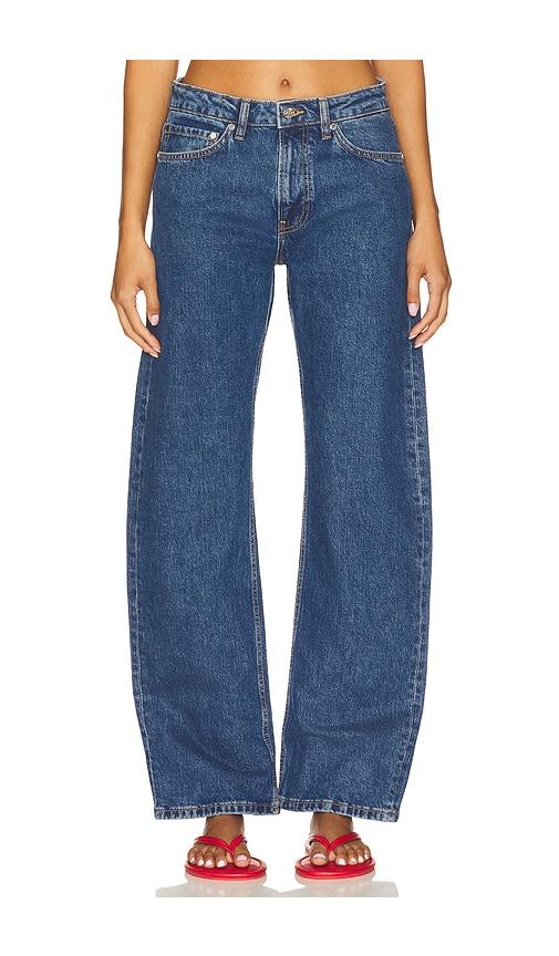 EB Denim Alida Loose Bowed Jean in Blue by EB DENIM