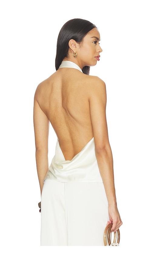 EB Denim Cassia Halter Tank Top in Ivory by EB DENIM