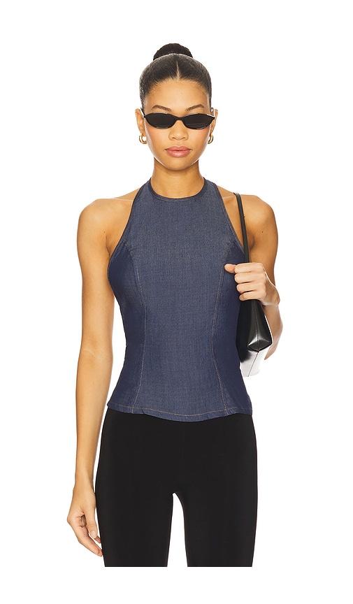 EB Denim Iris Tank in Blue by EB DENIM