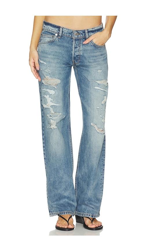 EB Denim Low Rise Baggy Jeans in Blue by EB DENIM