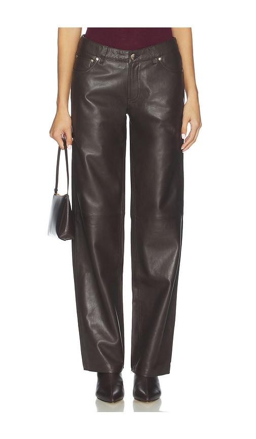 EB Denim Low Rise Baggy Pant in Chocolate by EB DENIM