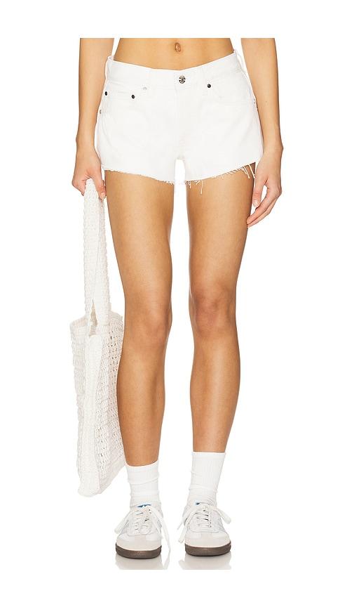 EB Denim Low Rise Cut Offs in White by EB DENIM
