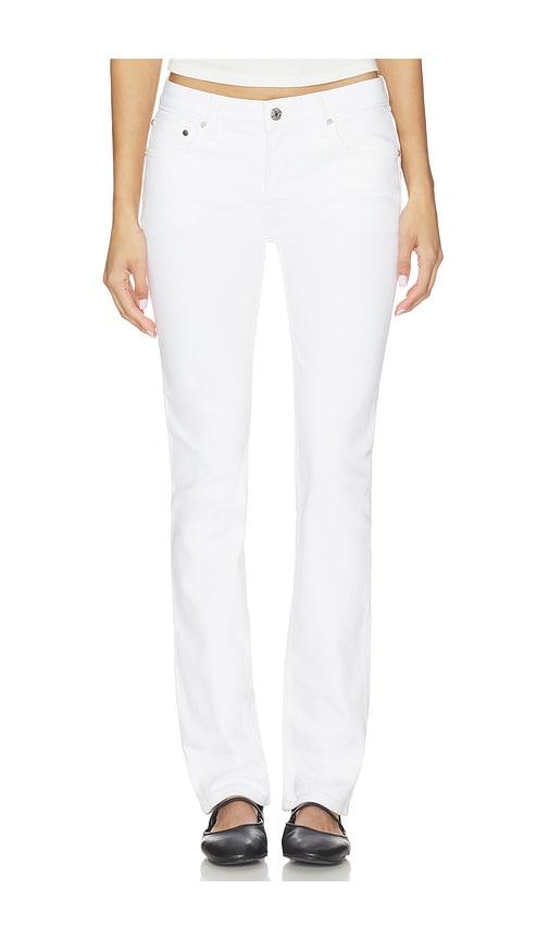EB Denim Moss Mid Rise Skinny Jeans in White by EB DENIM