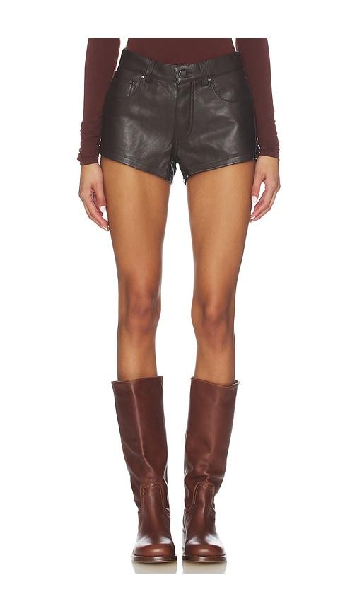 EB Denim Portman Low Rise Short in Brown by EB DENIM