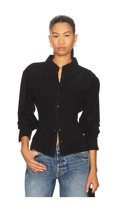 EB Denim Rose Blouse in Black by EB DENIM