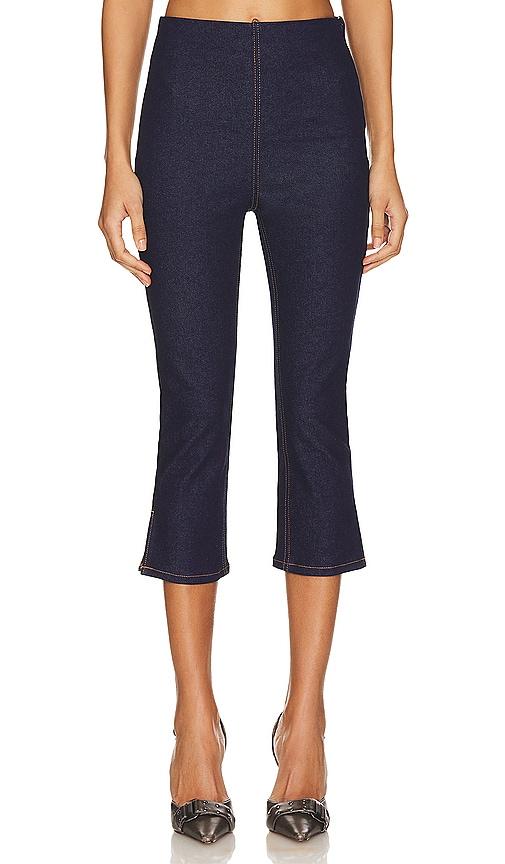 EB Denim Split Hem Capri Jeans in Denim-Dark by EB DENIM EB Denim Split Hem Capri Jeans in Denim-Dark by EB DENIM