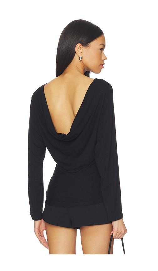 EB Denim Zinnia Long Sleeve Top in Black by EB DENIM