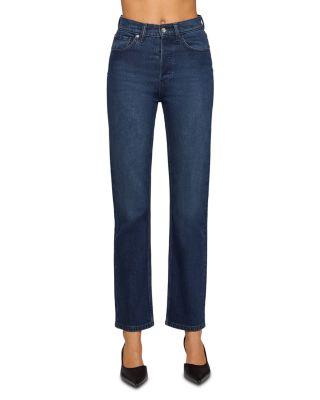High Rise Straight Leg Jeans in Midnight Ridge by EB DENIM