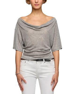 Madeo Cowl Neck Tee by EB DENIM