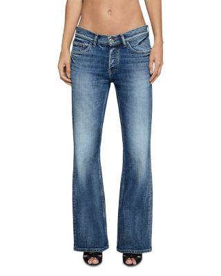 Miley Slouchy Mid Rise Bootcut Jeans in Blue Latch by EB DENIM