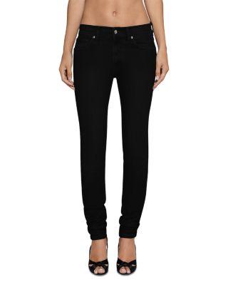 Moss Mid Rise Skinny Jeans in Noir by EB DENIM