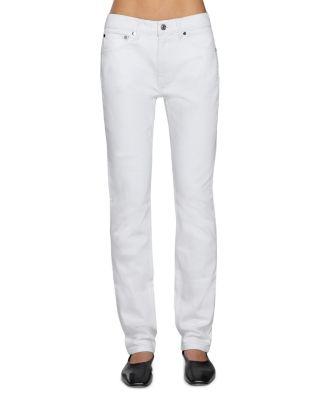 Moss Mid Rise Skinny Jeans in White by EB DENIM
