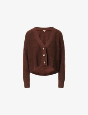 Crop Textured Knit Cardigan by EBERJEY