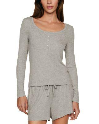 Dream Rib Long Sleeve Henley Tee by EBERJEY
