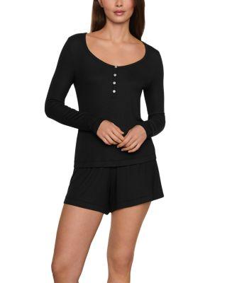 Dream Rib Long Sleeve Henley Tee by EBERJEY
