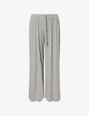 Dream V-Neck Jersey-Rib Wide Leg Trousers by EBERJEY