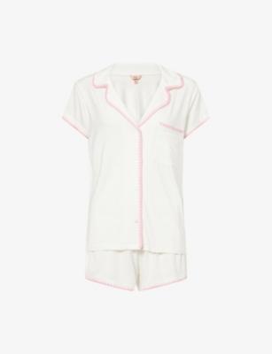 Frida Contrast-Piping Stretch-Jersey Pyjamas Set by EBERJEY