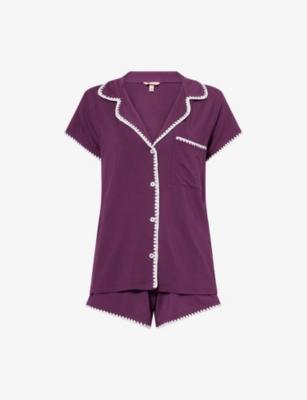 Frida Contrast-Piping Stretch-Jersey Pyjamas Set by EBERJEY