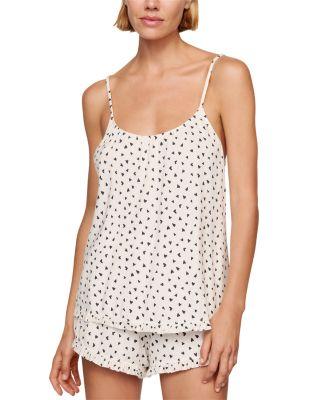 Gisele Printed Camisole & Shorts Pajama Set in Heart to Heart by EBERJEY