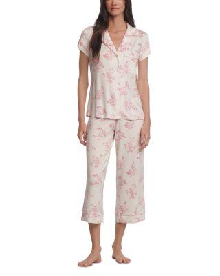 Gisele Printed Short Sleeves Cropped PJ Set by EBERJEY
