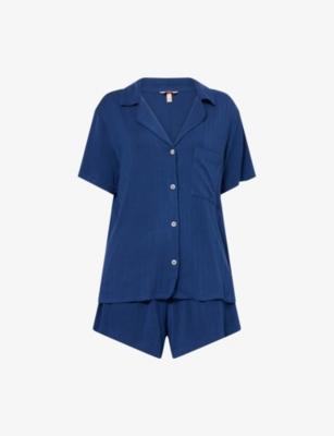 Gisele Ribbed Stretch-Woven Pyjama Set by EBERJEY