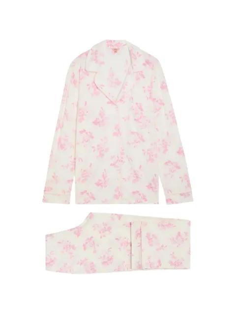 Gisele floral-print piping-detail set by EBERJEY