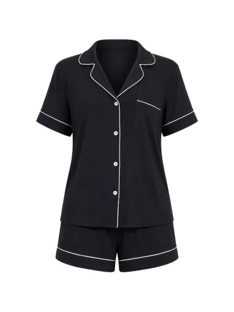 Gisele piping-detail pajamas by EBERJEY