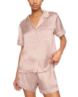 Inez Printed Washable Silk Short Pajama Set by EBERJEY