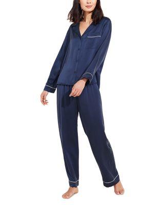 Inez Washable Silk Long Pajama Set by EBERJEY