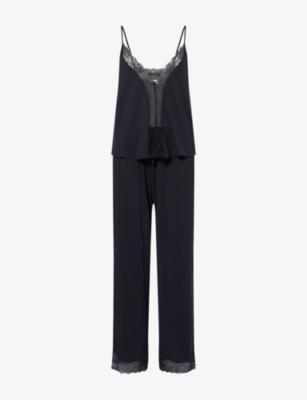 Lara Lace-Trim Stretch-Jersey Pyjamas by EBERJEY