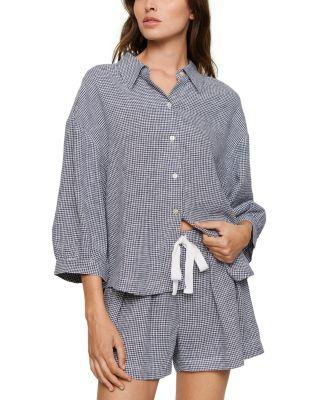 Linen Blend Relaxed Shorts by EBERJEY