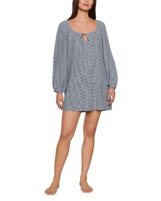 Linen Blend Short Dress by EBERJEY