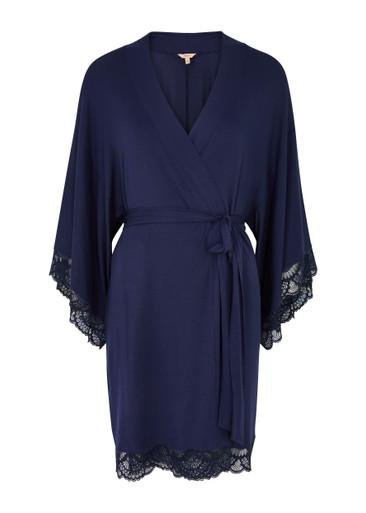 Marina lace-trimmed jersey robe by EBERJEY