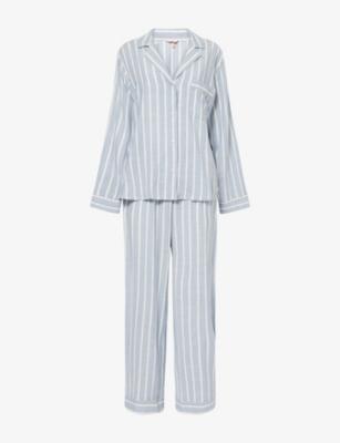 Nautico Striped Long-Sleeve Cotton-Blend Pyjama Set by EBERJEY
