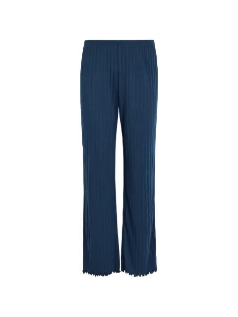 Pointelle-knit lettuce-edge trousers by EBERJEY