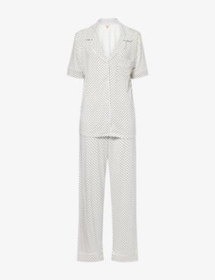 Printed Short-Sleeve Modal-Jersey Pyjama Set by EBERJEY