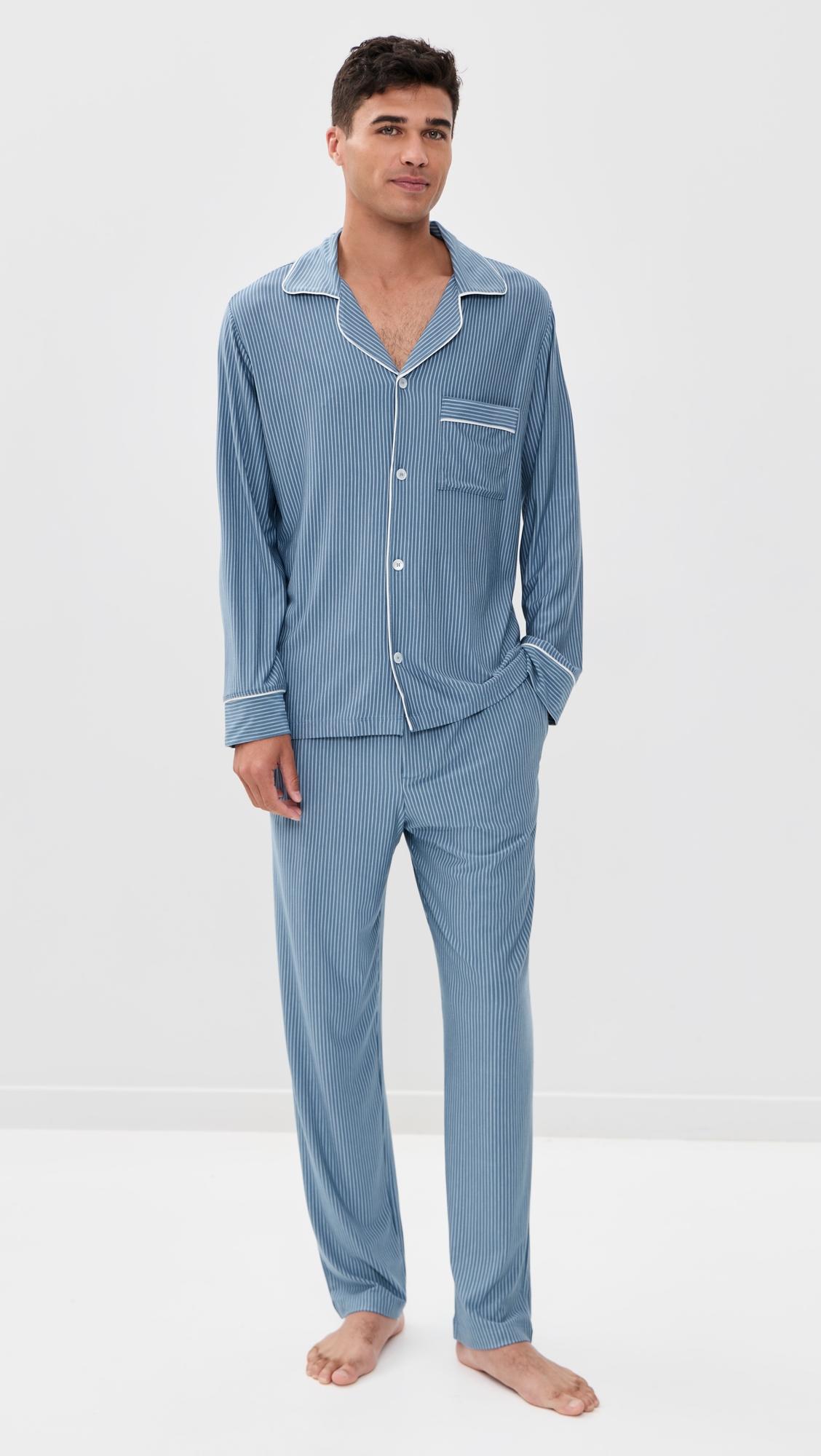 William Modal Printed Long Pajama Set by EBERJEY