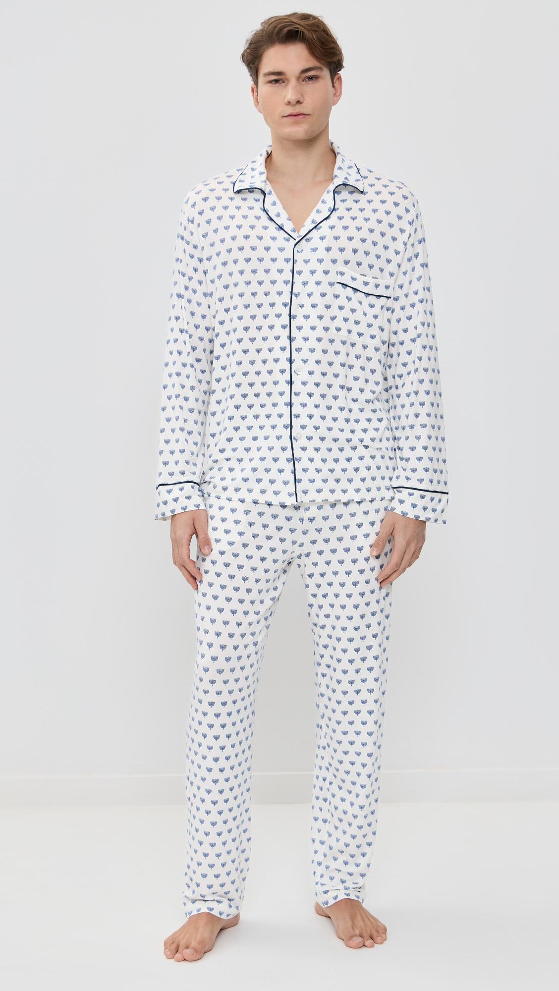 William Printed Long Pajama Set by EBERJEY
