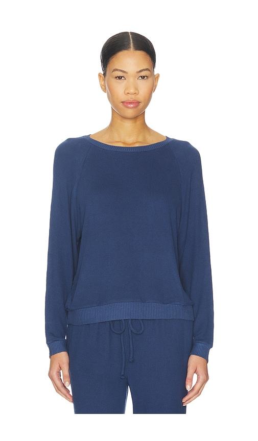 eberjey Cozy Time Crew Neck Pullover in Navy by EBERJEY