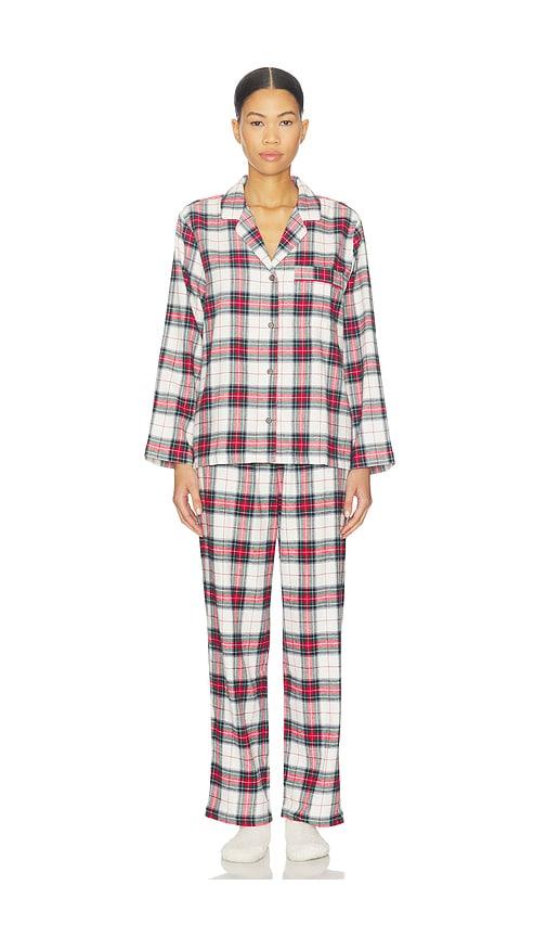 eberjey Flannel Long Pj Set in Red by EBERJEY