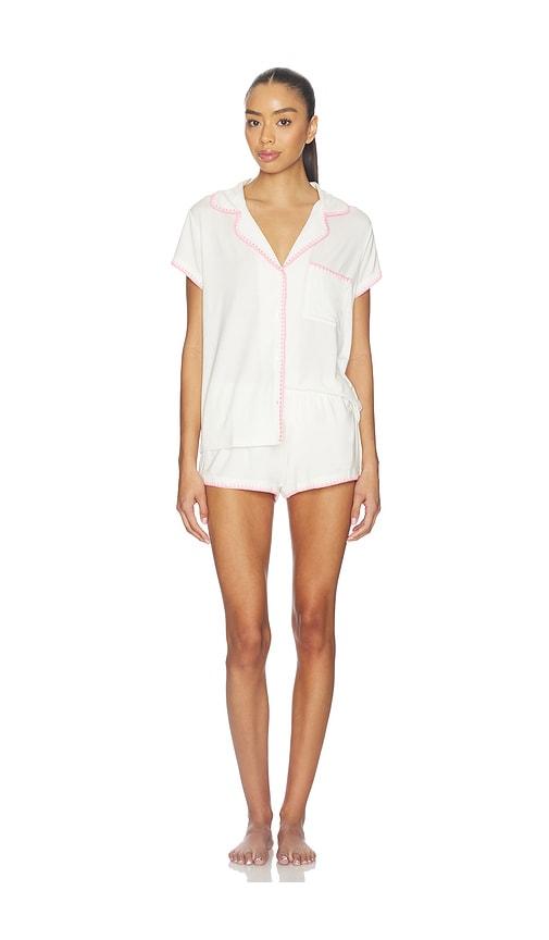 eberjey Frida Shortie Pj Set in Ivory by EBERJEY