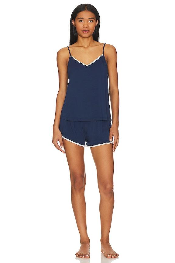 eberjey Frida Whip Stitch Cami & Short Set in Navy by EBERJEY